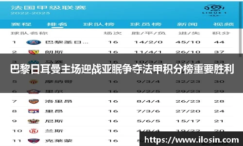 巴黎日耳曼主场迎战亚眠争夺法甲积分榜重要胜利